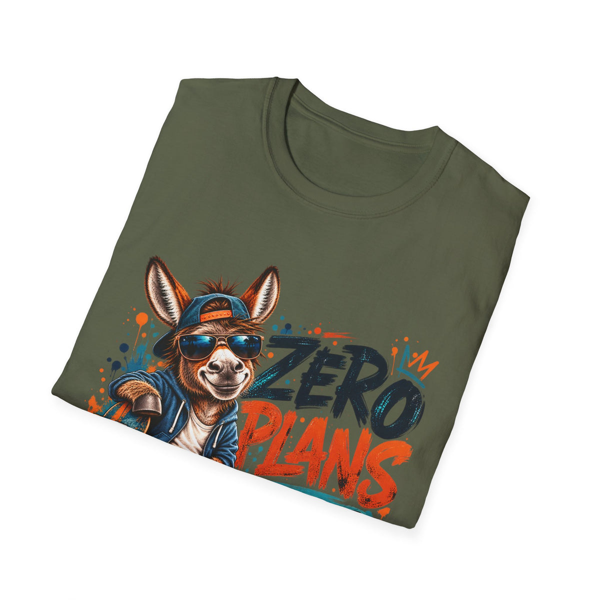 Zero Plans to Act My Age | Funny Donkey Graphic T-Shirt