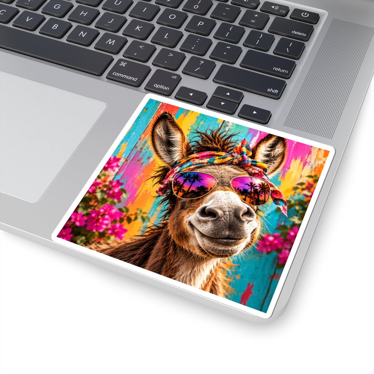 Donkey with Sunglasses Kiss-Cut Sticker — Moody & Attitude Collection