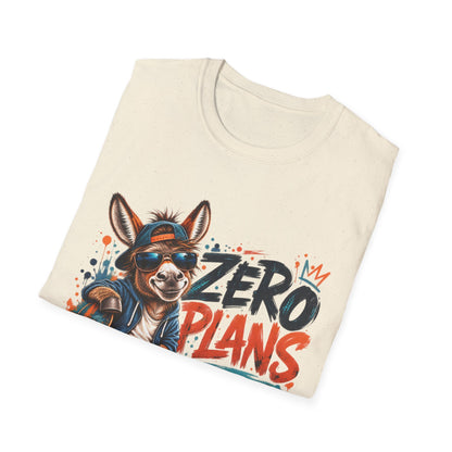 Zero Plans to Act My Age | Funny Donkey Graphic T-Shirt