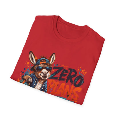 Zero Plans to Act My Age | Funny Donkey Graphic T-Shirt