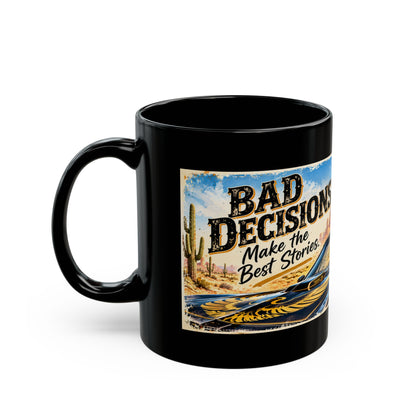 Bad Decisions Make the Best Stories | Funny Donkey Ceramic Coffee Mug