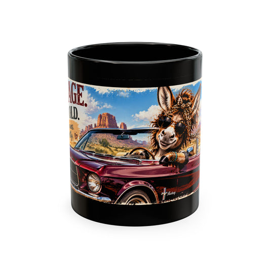 Vintage, Not Old | Funny Donkey Classic Mustang Ceramic Coffee Mug