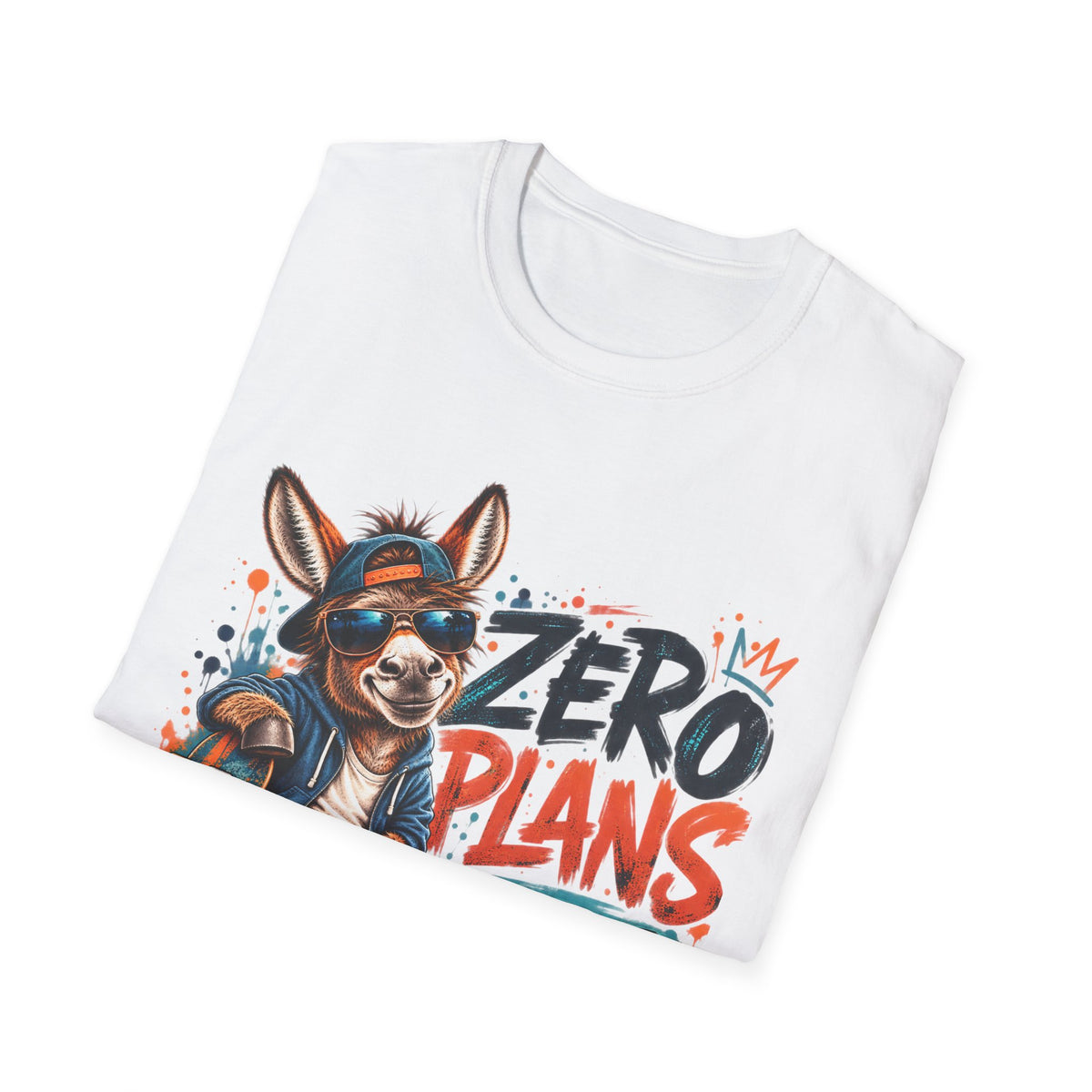 Zero Plans to Act My Age | Funny Donkey Graphic T-Shirt