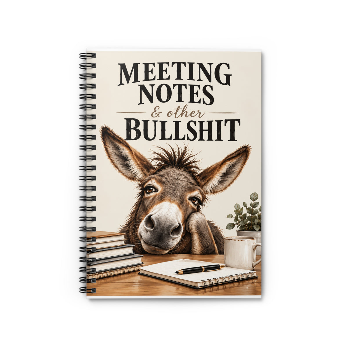 Meeting Notes & Other Bullshit | Funny Office Ruled Spiral Notebook