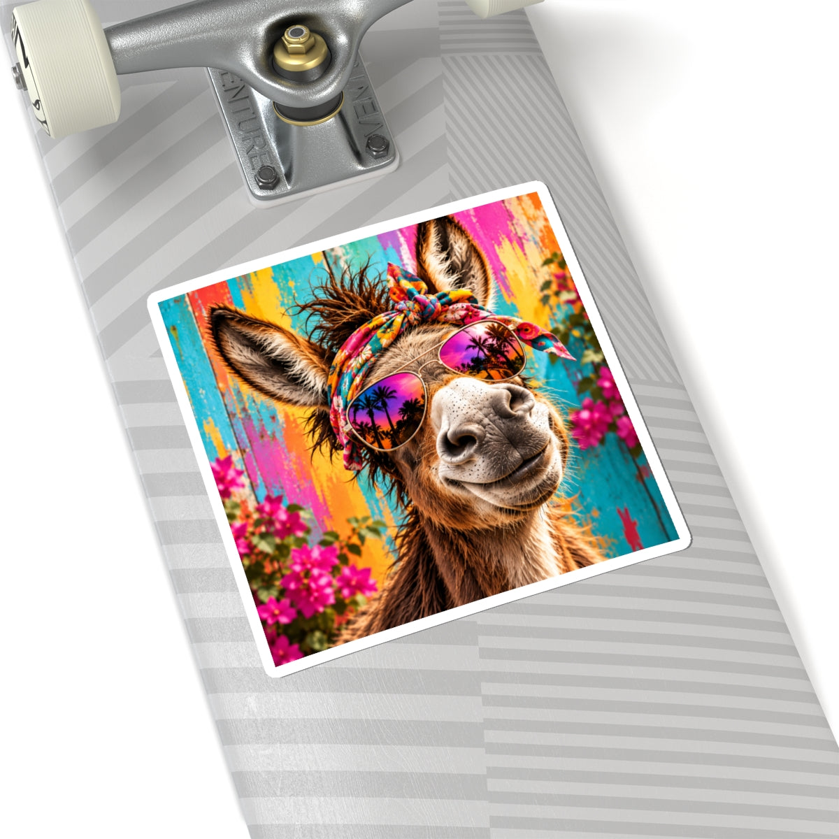 Donkey with Sunglasses Kiss-Cut Sticker — Moody & Attitude Collection