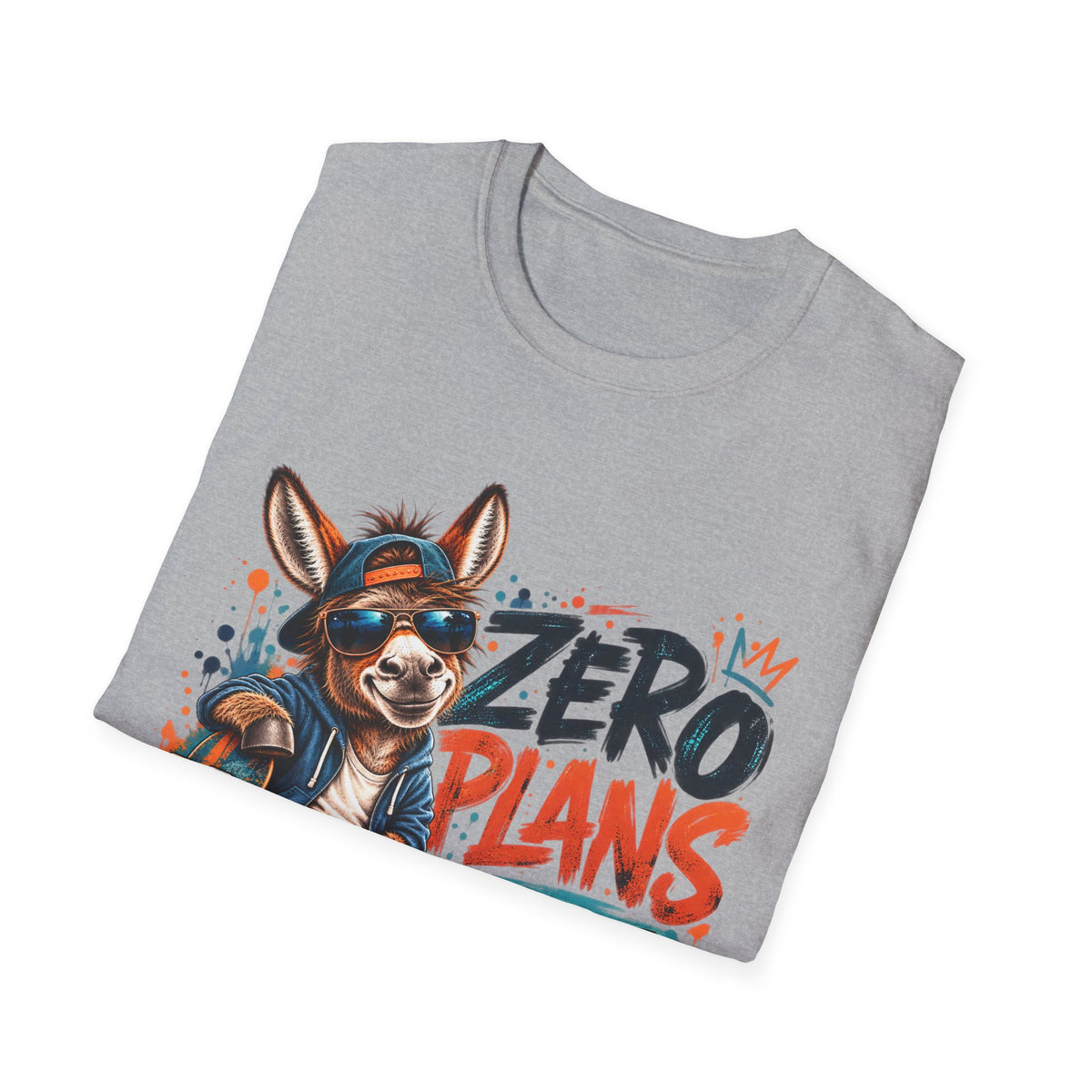 Zero Plans to Act My Age | Funny Donkey Graphic T-Shirt