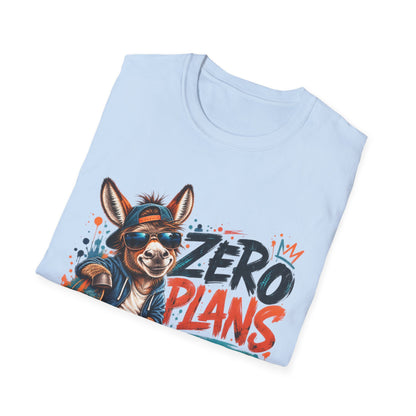 Zero Plans to Act My Age | Funny Donkey Graphic T-Shirt